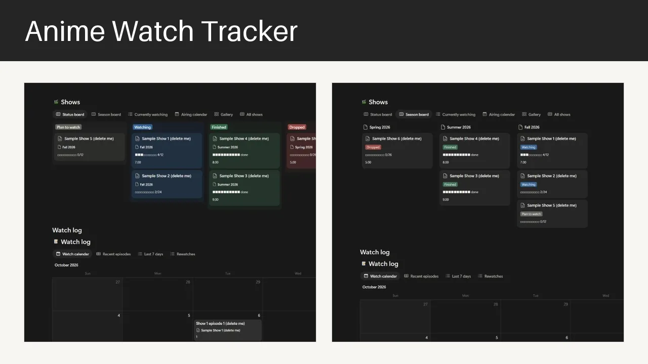 Anime Watch Tracker